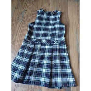 R  Rifle/kaynee  GIRLS MULTI-COLOR PLAID SCHOOL UNIFORM DRESS Size 6x Red Black